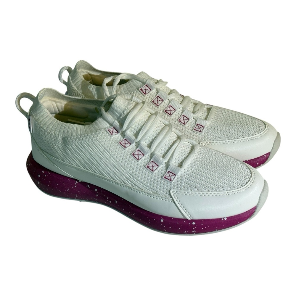 Stroll Performance White Pink‎ Knit Women's Sport  Golf Shoe Size 8.5